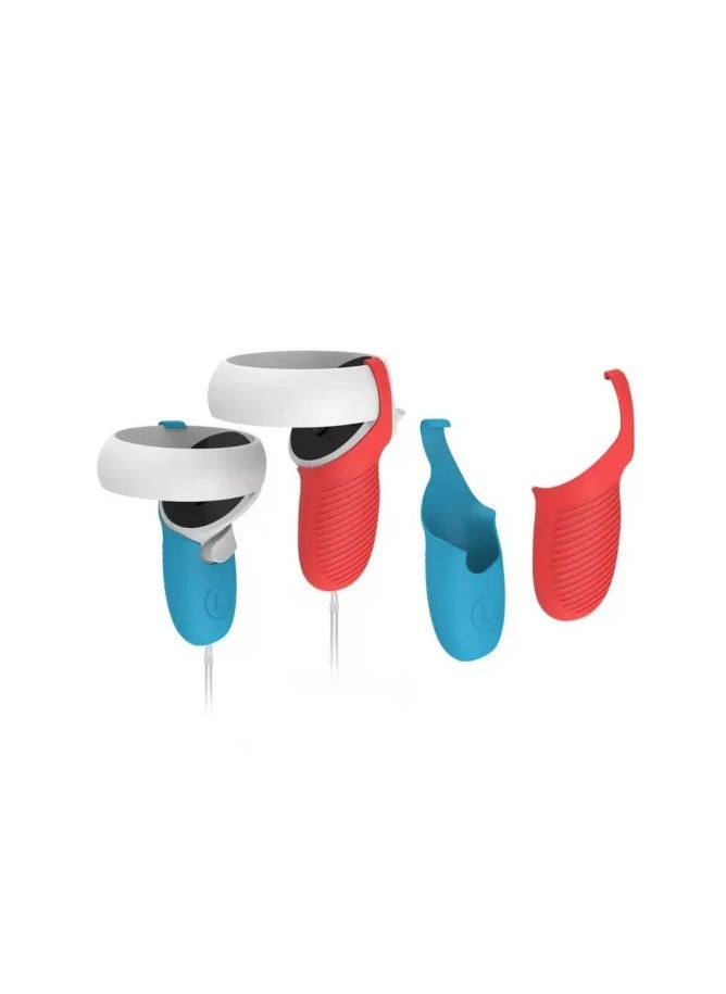 دوبي - DOBE Silicone Case For Oculus Quest 2 VR Controller - Blue /Red - Image 1