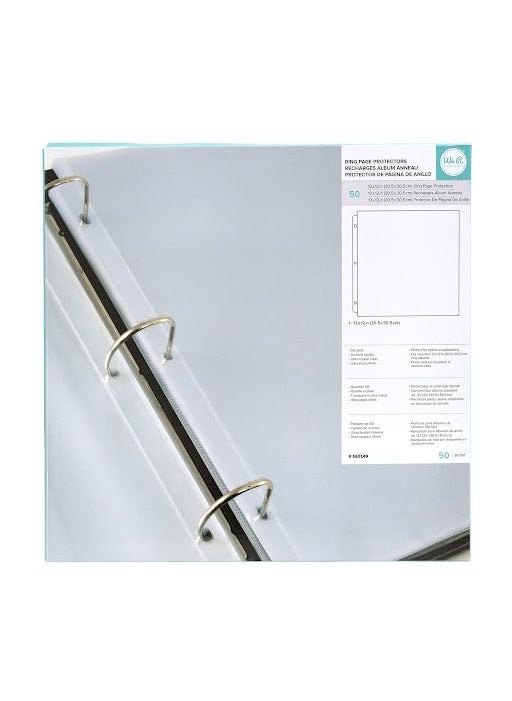 We R Memory Keepers We R Memory Keepers, Page Protector Sleeve Set,12 x 12, Includes 50 Pages, Non-Glare, Compatible with Most 3 Ring Albums, Perfect for Scrapbooking, Document Storage and More  - Image 2