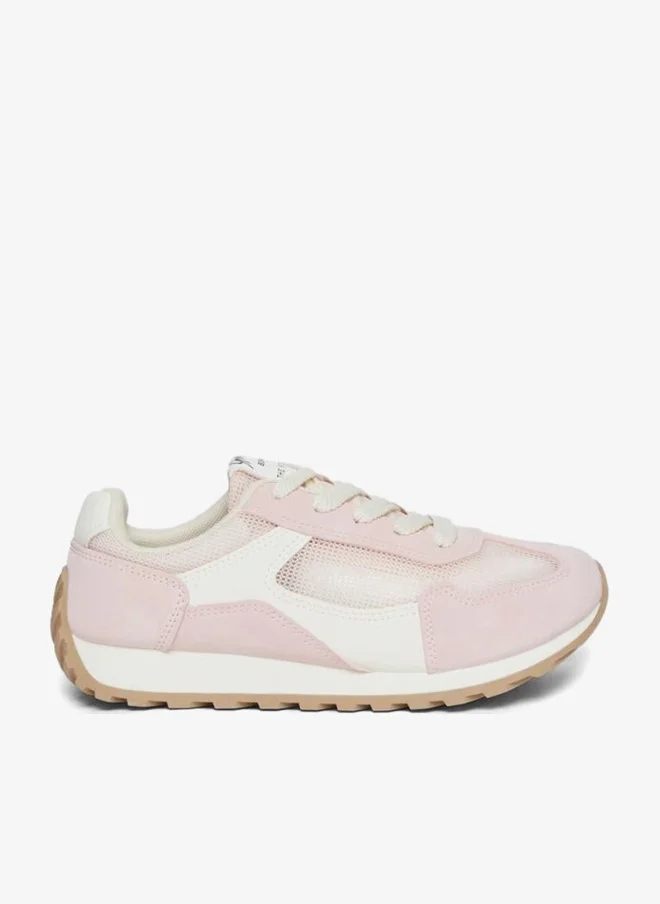 Styli Women Pink Retro Style Sneakers