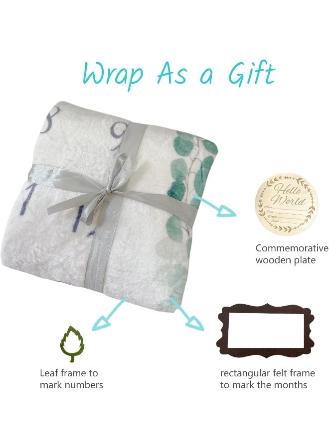 Vlokup Baby Monthly Milestone Blanket for Boys & Girls, Baby Month Blanket, Soft Flannel Photography Background Prop Blankets, Mountain - Image 5