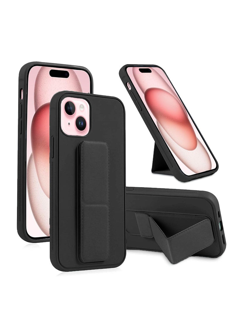 Wtech TPU Rubber Silicone Hand Grip Protective Phone Case Cover For Apple iPhone 15 Black  - Image 1