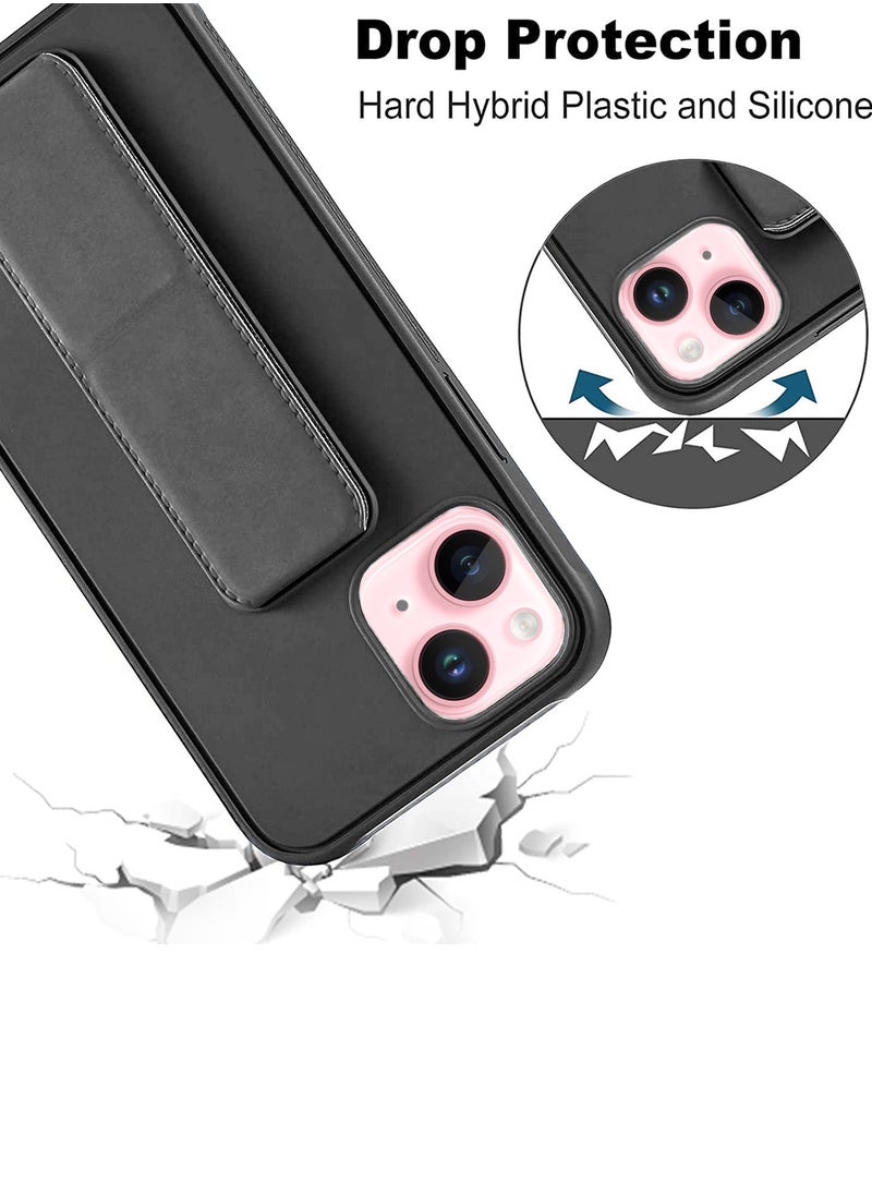 Wtech TPU Rubber Silicone Hand Grip Protective Phone Case Cover For Apple iPhone 15 Black  - Image 5