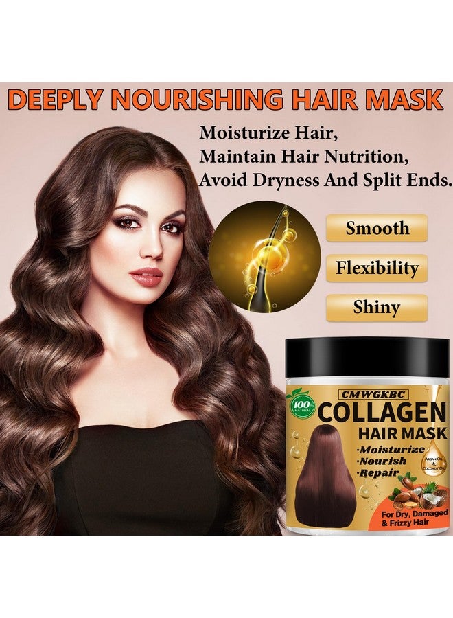 CMWGKBC Collagen Hair Mask & Keratin Hair Mask for Damaged Hair,Keratin Hair Treatment,Repair Deep Conditioner for Dry Hair,Vitamin E Natural Hydrating Hair Mask with Argan Oil All Hair Type,Stocking Stuffers - Image 4