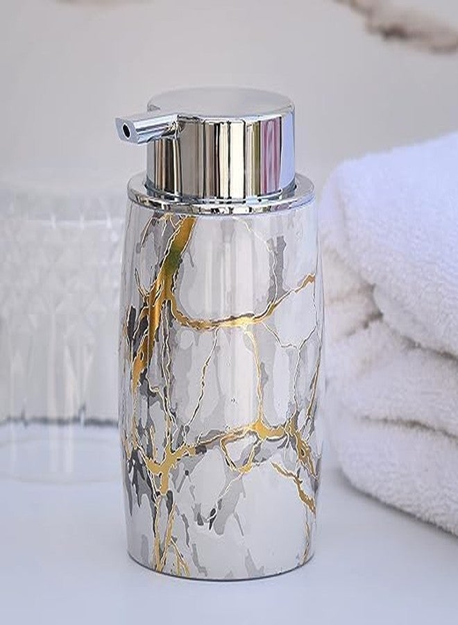 LAGET® Long-Lasting Shampoo Ceramic Dispenser for Bathroom | Liquid Hand Wash, Sanitizer, Lotion,Dispenser Pump for Kitchen | Soap Dispenser | Bathroom Accessories | 250 Ml (White) Pack of 1 - Image 2
