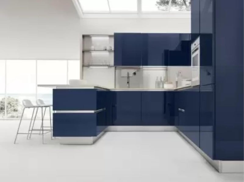 COSMOS STAR Solid Navy Blue Wallpaper Peel and Stick Matte Solid Contact Paper Vinyl Wallpaper for Walls Cabinets Shelf Countertop Kitchen (24 x 66 inch, Navy Blue Glossy) - Image 2