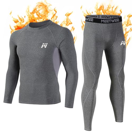MEETWEE Men's Long Sleeves, Grey, L - Image 1