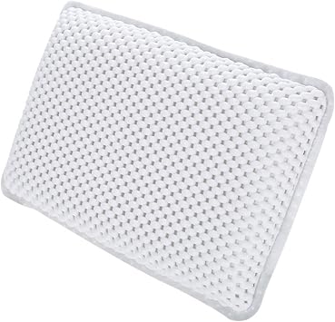 Brrnoo وسادة استحمام من PVC لدعم الرقبة والظهر مع حشوة فوم داخلية وسادة رأس حوض الاستحمام وسادة استحمام لدعم الرقبة والظهر مع أكواب شفط غير قابلة للانزلاق وسادة استحمام سبا - Image 1