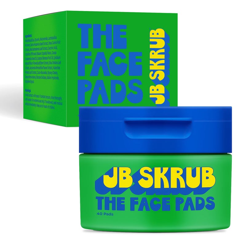 JB SKRUB The Face Pads - Kids, Tween Boys & Teens Acne Cleansing Pads for Cool Confidence - Say Goodbye to Greasy Skin and Hello to Freshness - 40 Cleansing Wipes, Single Pack - Image 1