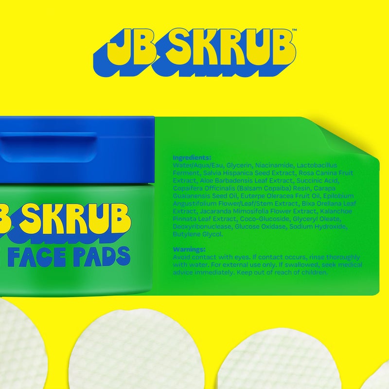 JB SKRUB The Face Pads - Kids, Tween Boys & Teens Acne Cleansing Pads for Cool Confidence - Say Goodbye to Greasy Skin and Hello to Freshness - 40 Cleansing Wipes, Single Pack - Image 2