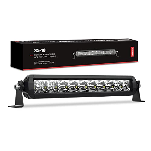 4WDKING LED Light Bar 10 inch - 4WDKING 50W Off Road LED Spot Flood Combo Work Light Super Bright Truck Driving Fog Lamp IP69K Waterproof for Truck Jeep Roof Bumper Cars Wrangler ATV UTV Boat - Image 1