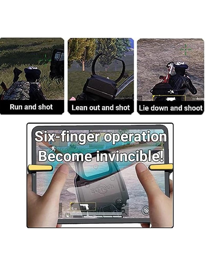 Game Controller Trigger Rapid Fire 6 Fingers Gaming Grip Gamepad Joystick L1R1 L2R2 for iPad and Tablet Android Samsung Huawei - Image 4