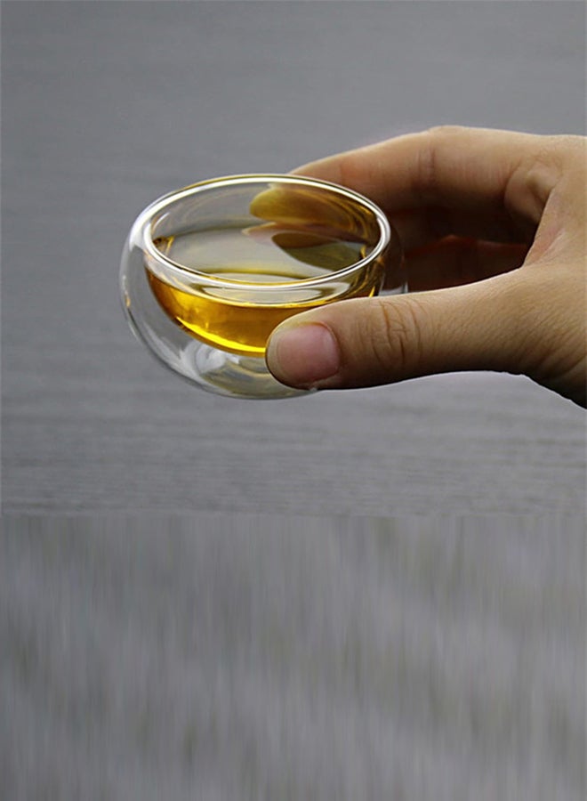 إسكدنيا طقم كؤوس شاي مزين من 6 قطع شفاف 80ملليلتر - Image 5