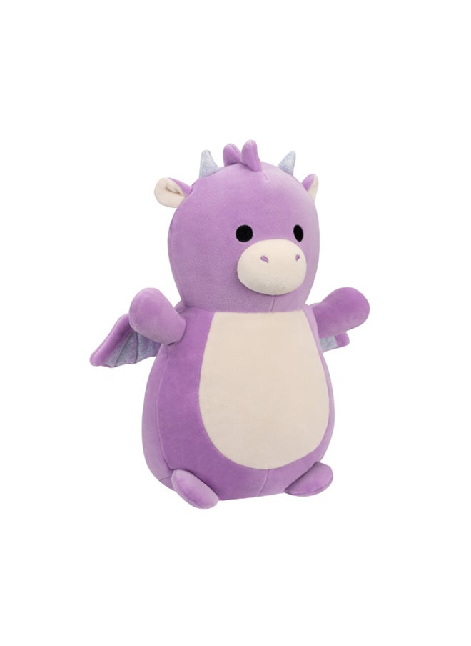 Squishmallows - 10 inch Dina Purple Dragon Hugmee , Officially Licensed Kellytoy Plush Toy, Colorful Soft Toy, Gift for Kids, Girls & Boys Washable Squishy Stuff Toy Multicolor All Age - Image 1