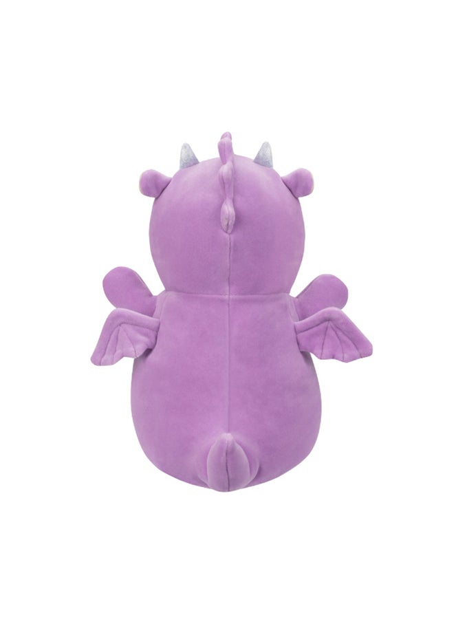 Squishmallows - 10 inch Dina Purple Dragon Hugmee , Officially Licensed Kellytoy Plush Toy, Colorful Soft Toy, Gift for Kids, Girls & Boys Washable Squishy Stuff Toy Multicolor All Age - Image 1