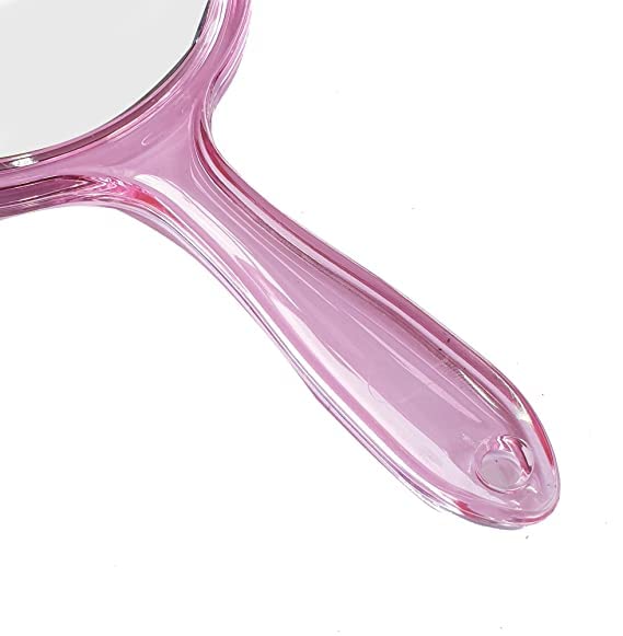 Victor Enterprises Victor Enterprises Two Way Plastic Handle 10 Inch Round Shape Mirror Pink  - Image 3