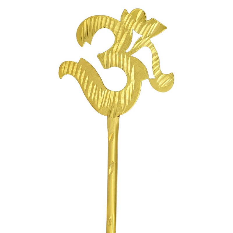Memoir Brass Gold Plated Hindu Pooja Article Marriage Festival Item Accessory Om Toran Stick - Image 2