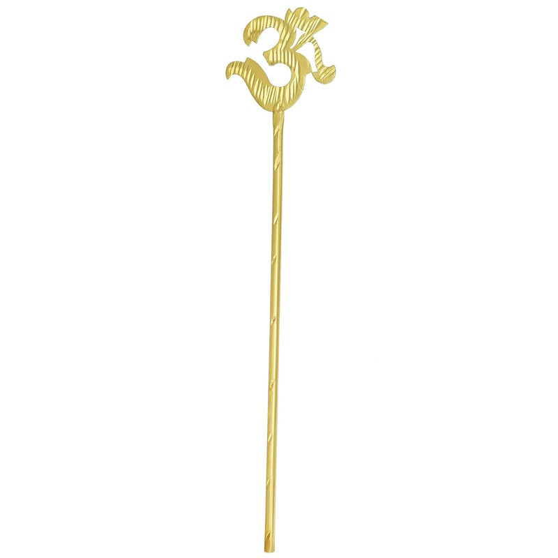 Memoir Brass Gold Plated Hindu Pooja Article Marriage Festival Item Accessory Om Toran Stick - Image 3