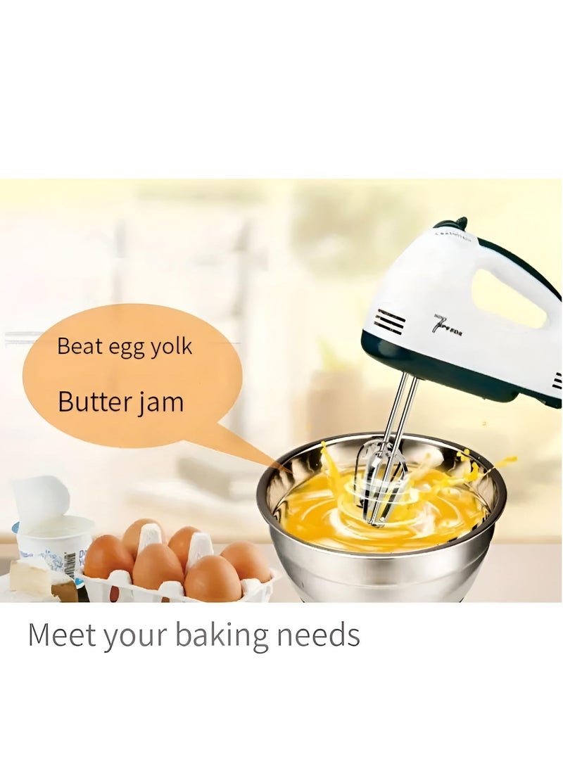 Speed Hand Mixer 2 beaters and 2 dough hooks Professional Electric Handheld Cake Mixer for Baking 7 Speed Function Beater Whisk Kneaders for Kitchen Baking Cooking  - Image 4