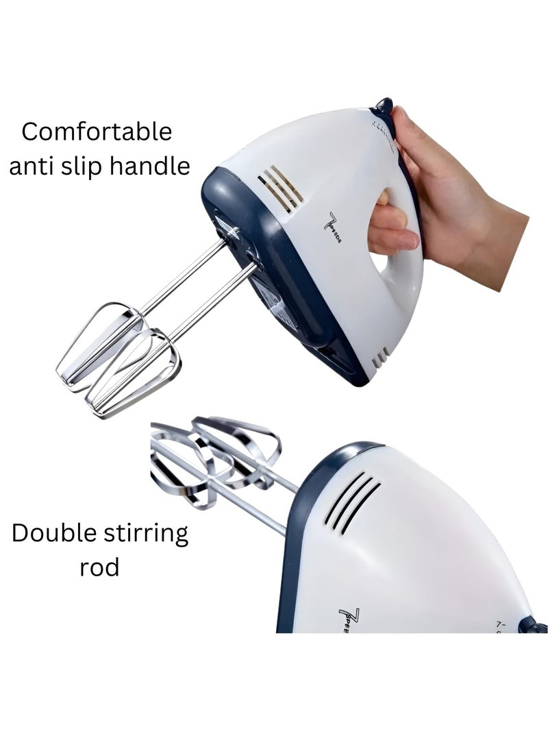 Speed Hand Mixer 2 beaters and 2 dough hooks Professional Electric Handheld Cake Mixer for Baking 7 Speed Function Beater Whisk Kneaders for Kitchen Baking Cooking  - Image 3
