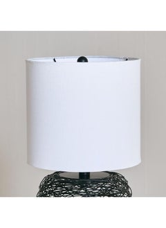 Metal Wire Table Lamp With Fabric Shade Black/White 26X47 Cm - pzsku/Z1113D6D8AFB2F3946FA7Z/45/_/1720281249/8e7d1492-33e9-4b61-8aa6-f3e3203b7818