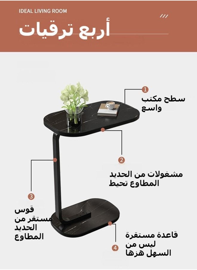 Beauenty Table Side Table End Table Leisure Table Living Room Furniture Modern Simple Design Bed Sofa Couch Coffee Dinner Table Snack Drink Tray  - Image 3