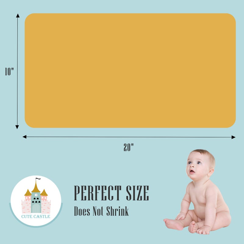 Cute Castle 12 Pack Muslin Burp Cloths for Baby - Ultra-Soft 100% Cotton Baby Washcloths - Large 20'' by 10'' Super Absorbent Milk Spit Up Rags - Burpy Cloths for Unisex, Boy, Girl - Honey - Image 4