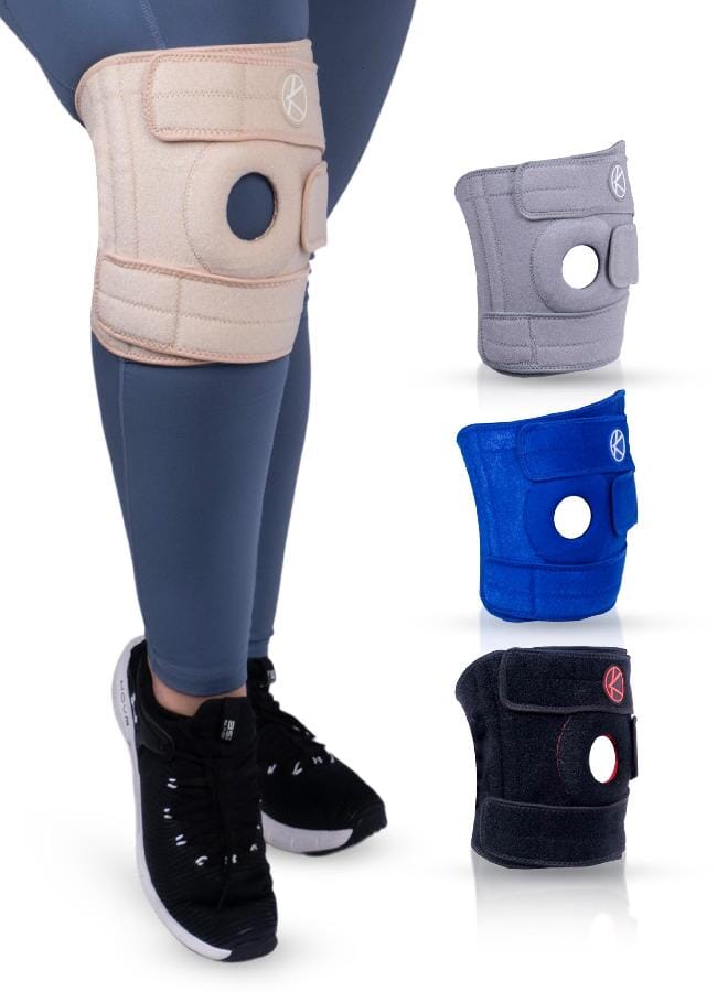 KARM Plus Size Knee Brace for Women & Men Plus Size - Adjustable Knee Support Brace for Meniscus Tear, Arthritis Pain, Compression with Side Stabilizers - Obese People (4XL/5XL/6XL Beige) - Image 1