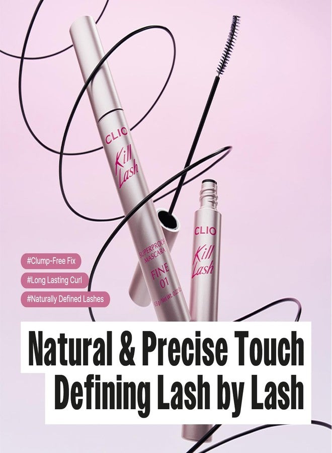 CLIO PROFESSIONAL CLIO Kill Lash Superproof Mascara Fine, Waterproof Fixing Mascara, Natural Defining Look, Long-Lasting & Lengthening, Clump & Smudge-Free, for Sensitive Eyes, Korean Makeup Beauty (02 Mousse Brown) - Image 3