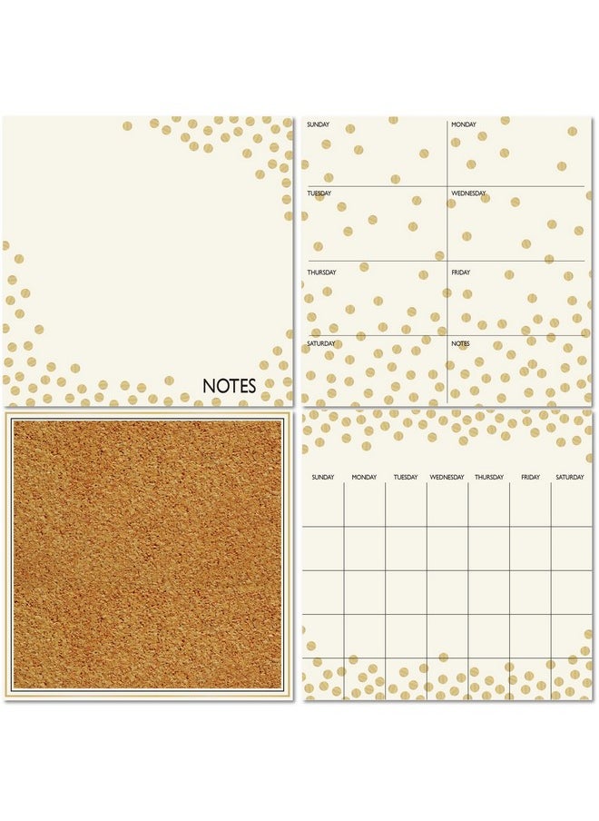 WALLPOPS - Wall Pops WPE1503 Gold Confetti Organization Kit, White & Off-White - Image 1