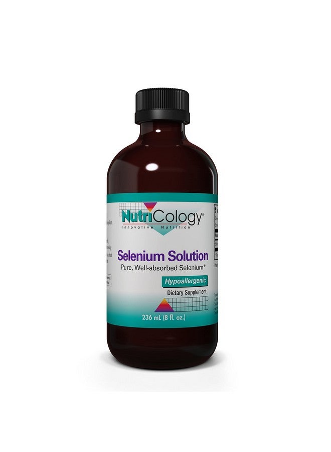 Nutricology Selenium Solution - Well-Absorbed Selenium Liquid, Pure Sodium Selenite, Thyroid Support, Antioxidants, 100 mcg Supplement, Hypoallergenic - 8 Fl Oz - Image 1