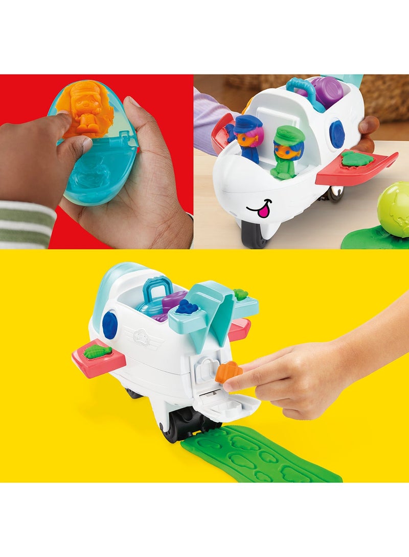 Play-Doh Airplane Explorer Starter Set, Preschool Toys for 3 Year Old Girls & Boys & Up with Jet, World Map Playmat, 3 Accessories, & 4 Modeling Compound Colors - Image 3