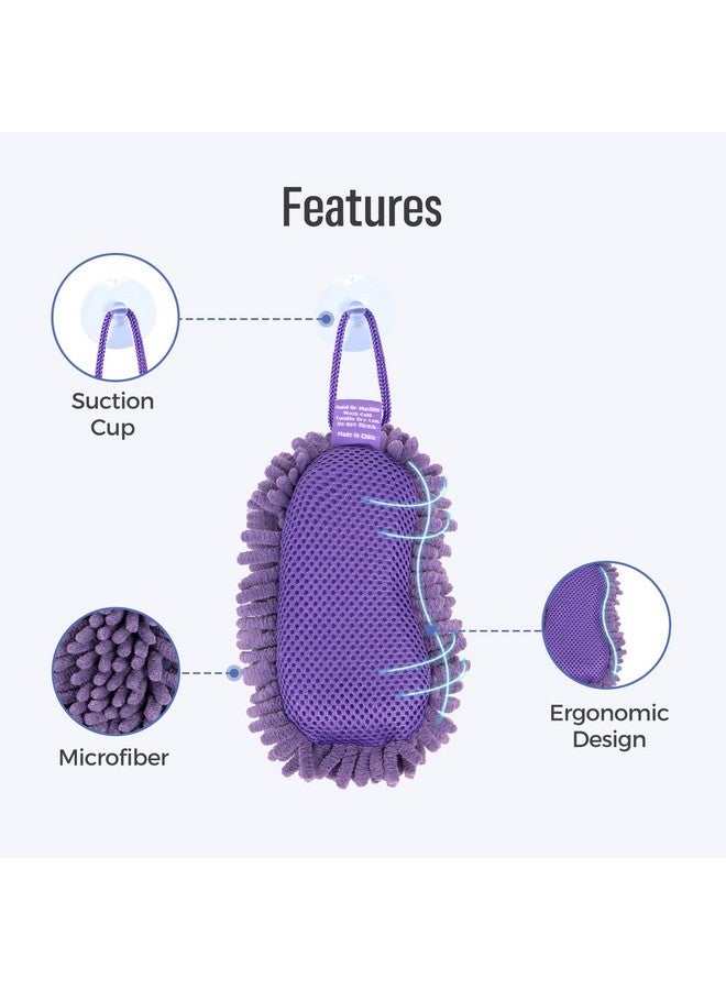 LOUKIN Shag Dry Erase Eraser (3.4 fl oz Whiteboard Cleaner Included), Microfiber Whiteboard Eraser, Washable Glass Board Eraser, for Classroom, Home and Office Use 1 Pack(Purple) - Image 4