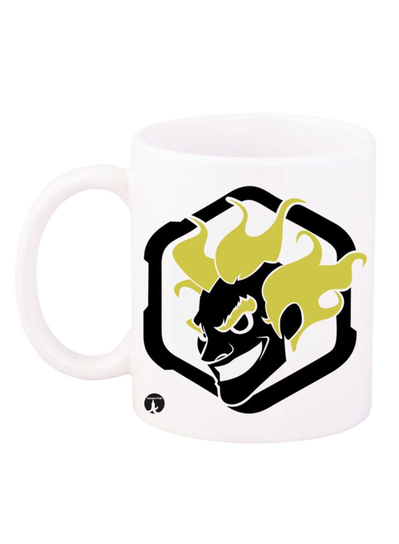 RKN The Video Game Overwatch Design Mug White/Black/Yellow 12ounce