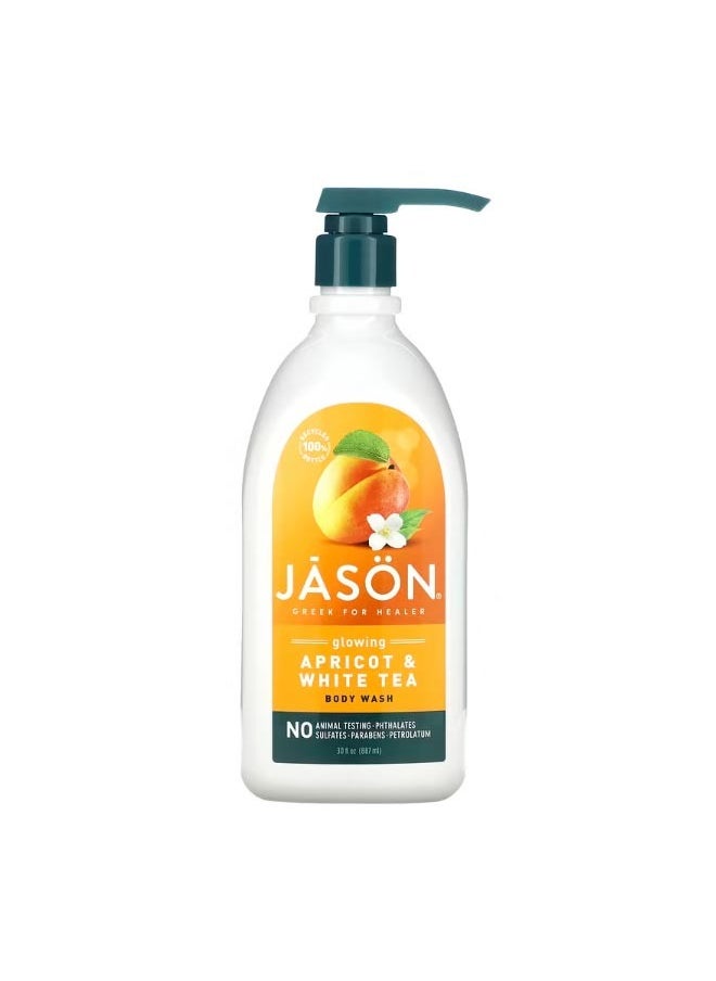 Jason Natural - Body Wash Glowing Apricot and White Tea 30 fl oz 887 ml - Image 1