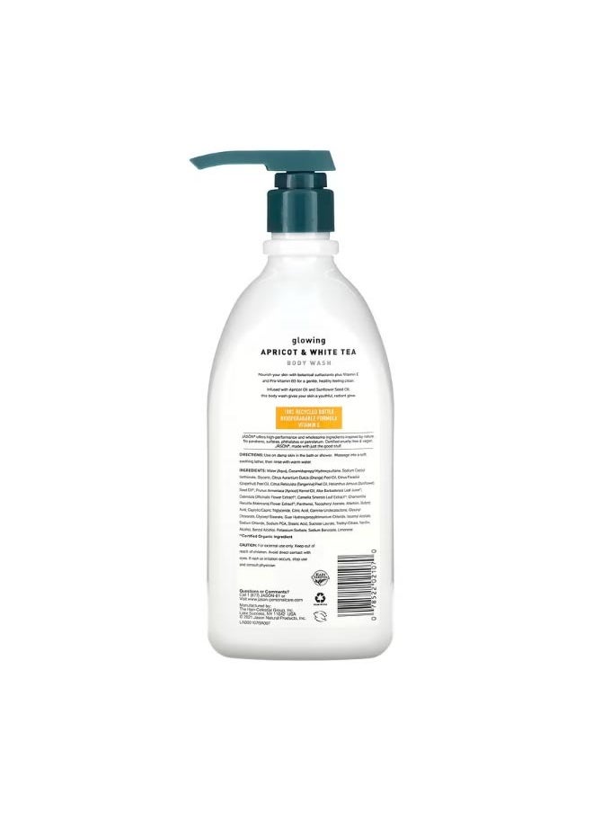 Jason Natural - Body Wash Glowing Apricot and White Tea 30 fl oz 887 ml - Image 1