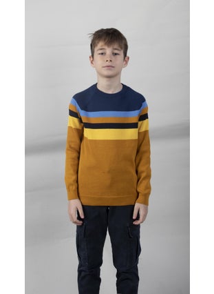 Alexander Gardi Colour Block Cotton Kids Sweater (C23-7106)  - Image 1