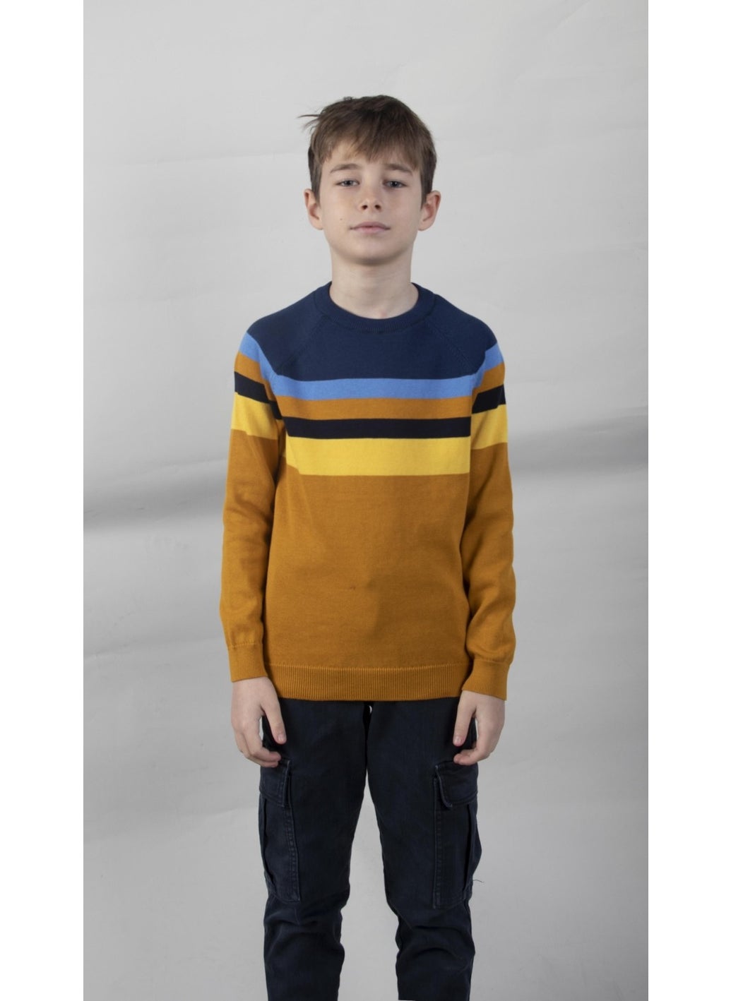 Alexander Gardi Colour Block Cotton Kids Sweater (C23-7106)  - Image 1