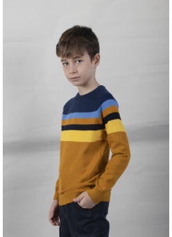 Alexander Gardi Colour Block Cotton Kids Sweater (C23-7106)  - Image 2