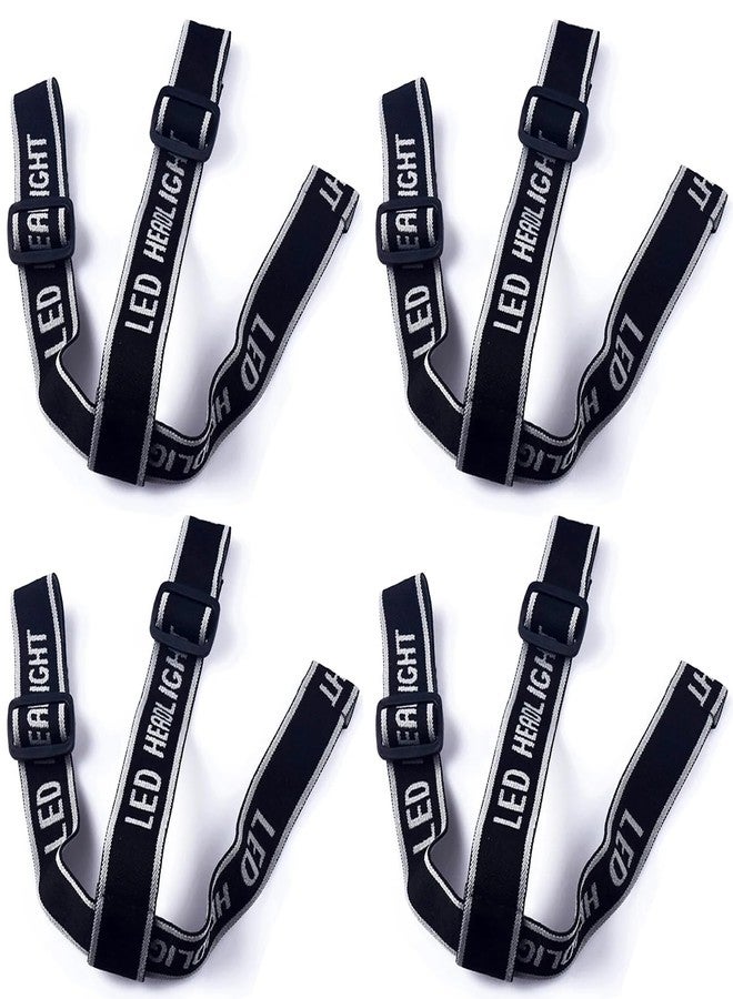 RecDec 4 Pack Headlamp Strap Replacement Headband Head Lamp Elastic Head Band Belt for LED Headlamps Flashlight Rechargeable Hands-Free Headlight Bike Front Light - Image 1