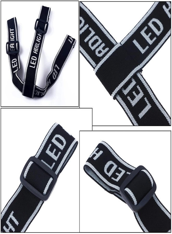 RecDec 4 Pack Headlamp Strap Replacement Headband Head Lamp Elastic Head Band Belt for LED Headlamps Flashlight Rechargeable Hands-Free Headlight Bike Front Light - Image 4