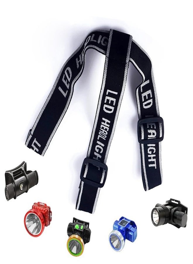 RecDec 4 Pack Headlamp Strap Replacement Headband Head Lamp Elastic Head Band Belt for LED Headlamps Flashlight Rechargeable Hands-Free Headlight Bike Front Light - Image 5