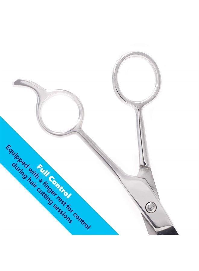 Equinox International , Professional Hair Scissors, Hair Cutting Scissors Professional, 6.5” Overall Length, Barber Scissors For Men & Women, Premium Shears For Salon & Home Use (Ice Tempered, Silver) - Image 2