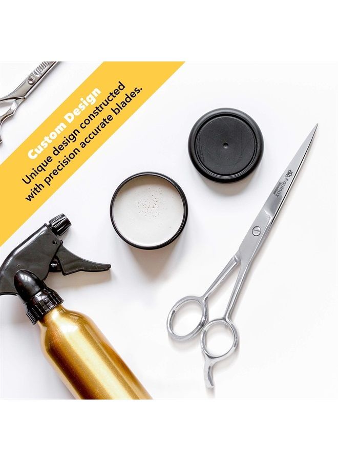 Equinox International , Professional Hair Scissors, Hair Cutting Scissors Professional, 6.5” Overall Length, Barber Scissors For Men & Women, Premium Shears For Salon & Home Use (Ice Tempered, Silver) - Image 3