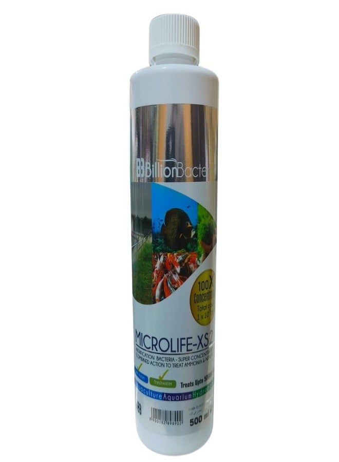 ARK AQUATICS MICROLIFE-XS2 Aquarium Bacteria Treatment, Super Concentrated 100X Formula, Freshwater, Liquid, 500ml - Image 1