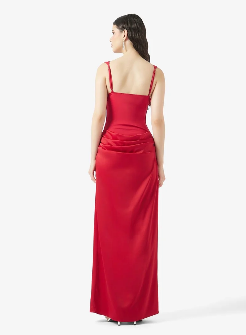 Ginger Corset Bodice Ruched Bodycon Dress
