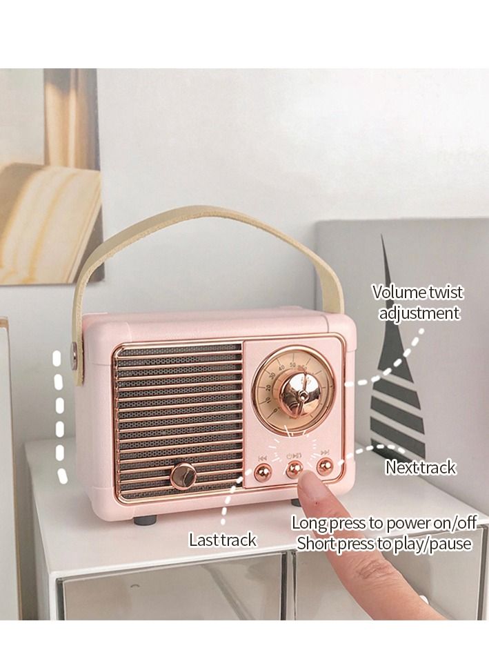 Mini retro table decoration bluetooth speaker wireless usb charging subwoofer bluetooth speaker desktop decoration cute - Image 3