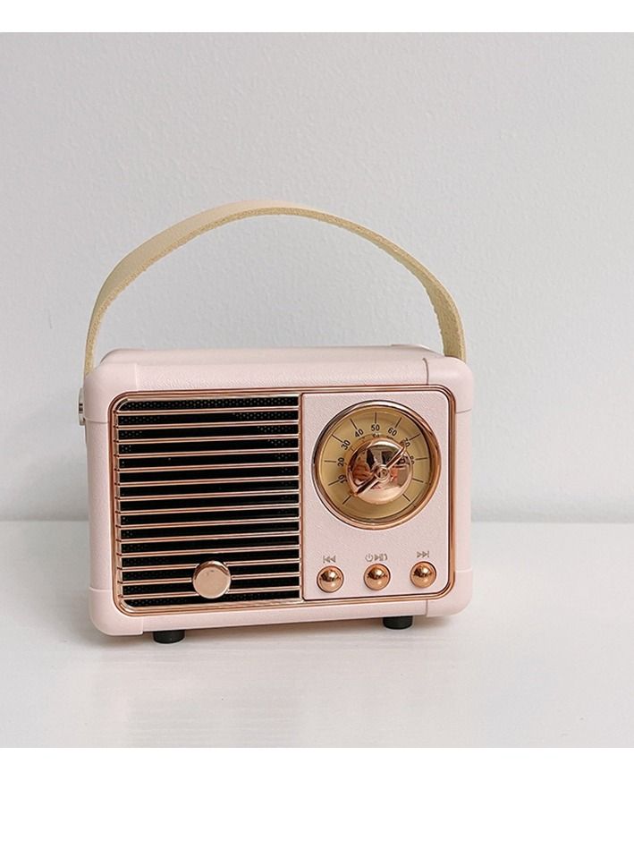 Mini retro table decoration bluetooth speaker wireless usb charging subwoofer bluetooth speaker desktop decoration cute - Image 1