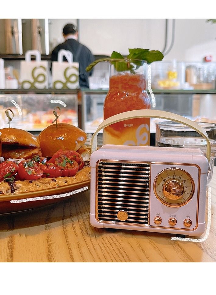 Mini retro table decoration bluetooth speaker wireless usb charging subwoofer bluetooth speaker desktop decoration cute - Image 2