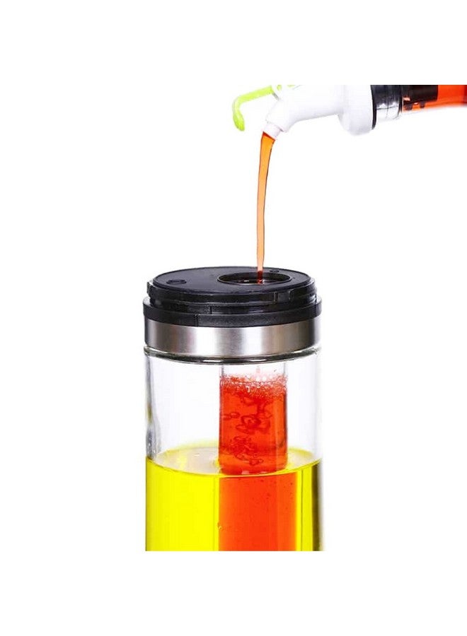 Elemental Kitchen 2-in-1 Dripless Oil and Vinegar Bottle Clear and Black 450ml 79282002 - Image 3