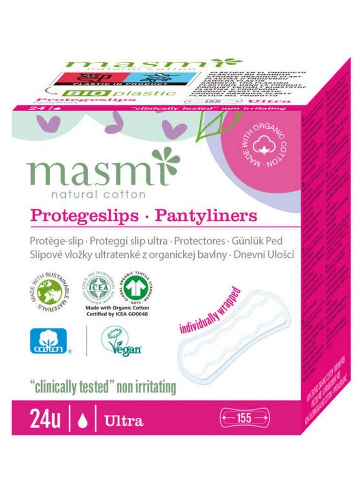 Masmi Organic Ultra Thin Cotton Panty Liners 24 Pcs - Image 1